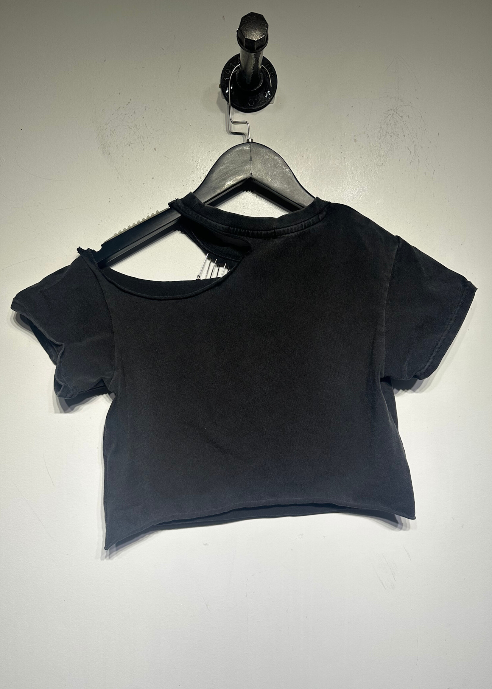 13DE Marzo Graphic Print Safety Pin Detail Tee S