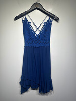 Free People Blue Flowy Mini Dress M