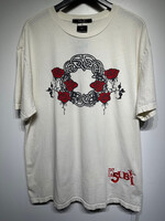 Ksubi Crème Rose Raw Hem Back Tee L