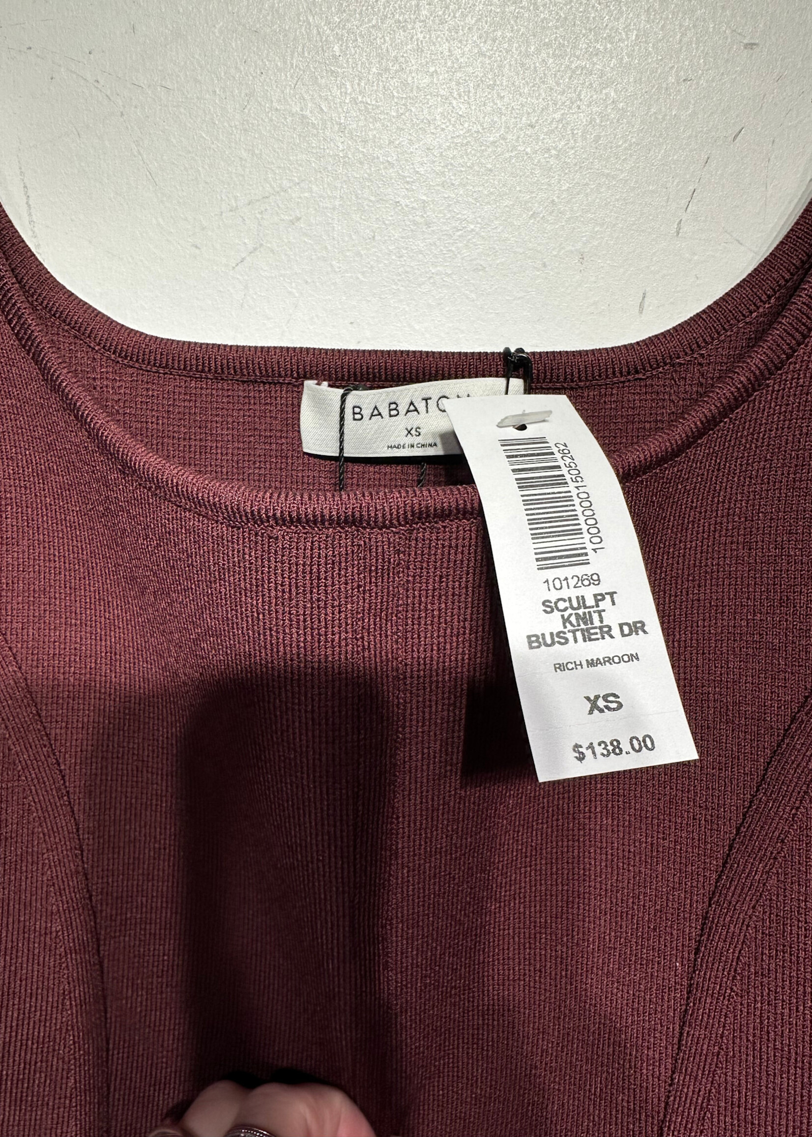 NWT Babaton Burgundy Tank Dress Fem XS