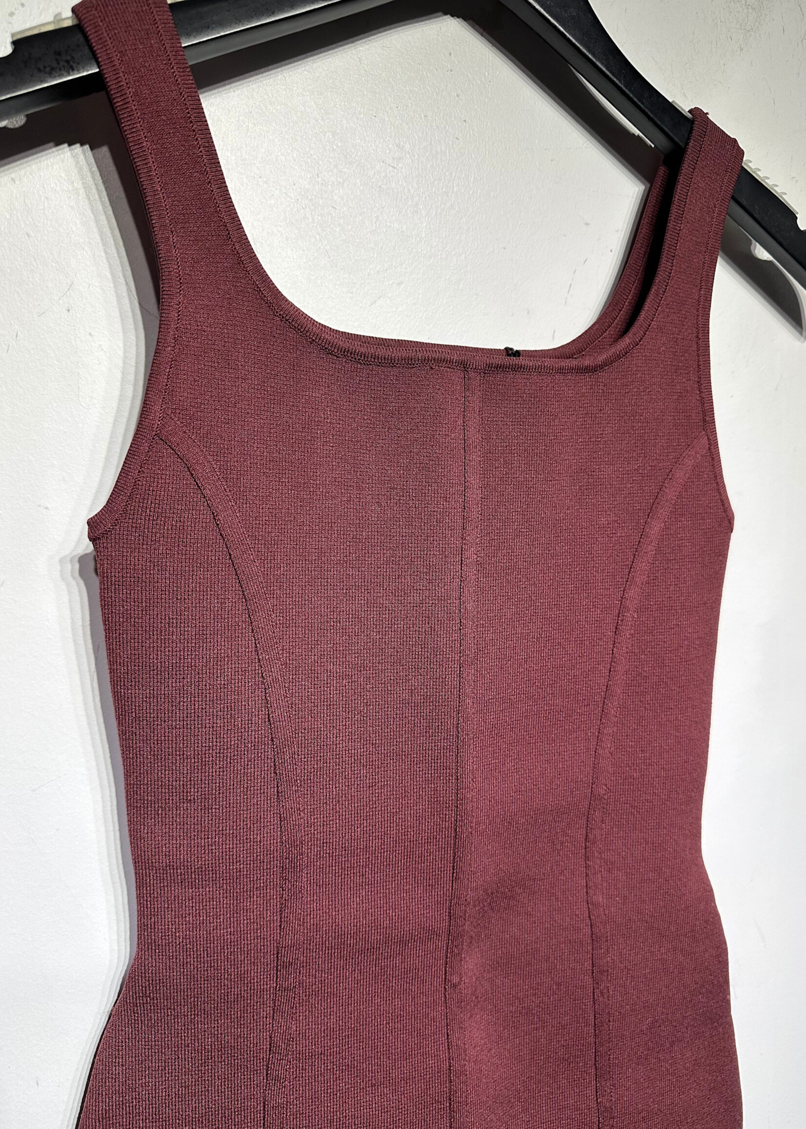 NWT Babaton Burgundy Tank Dress Fem XS