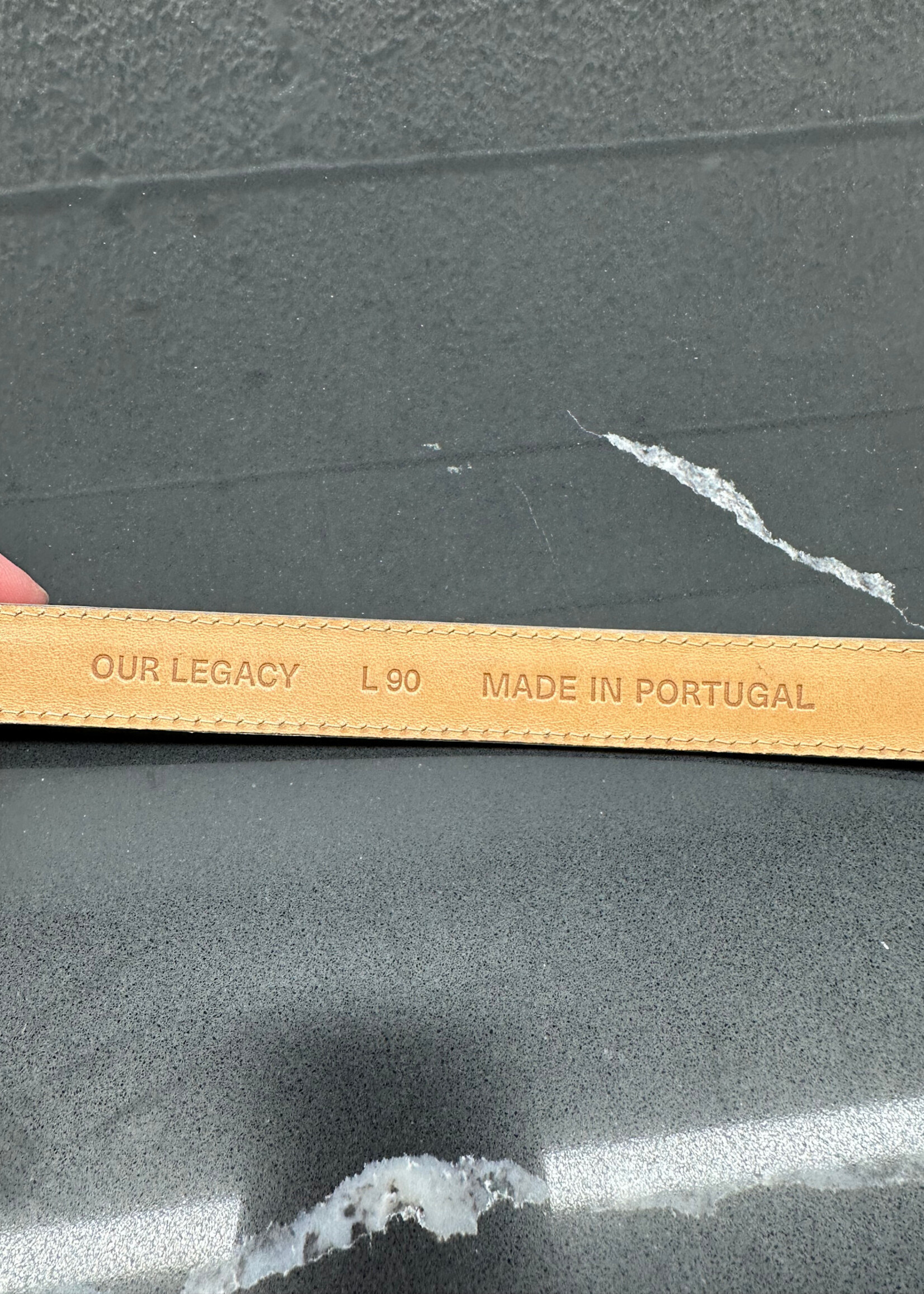 Our Legacy White Thin Belt 90cm