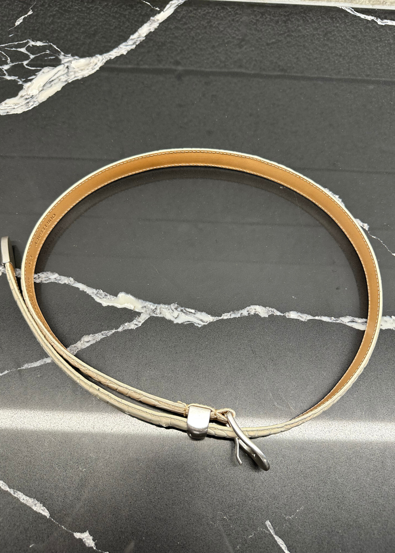 Our Legacy White Thin Belt 90cm