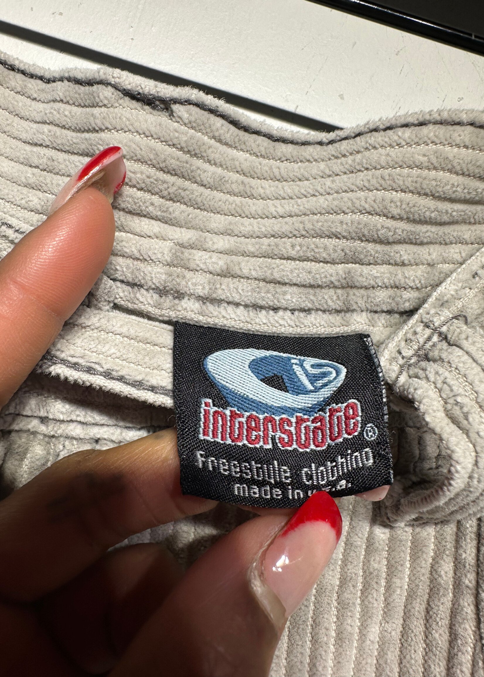 Interstate 90s Grey Cord Crop Pants Masc 33