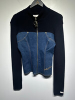 BABYPHAT DENIM RIBBED LS TOP L