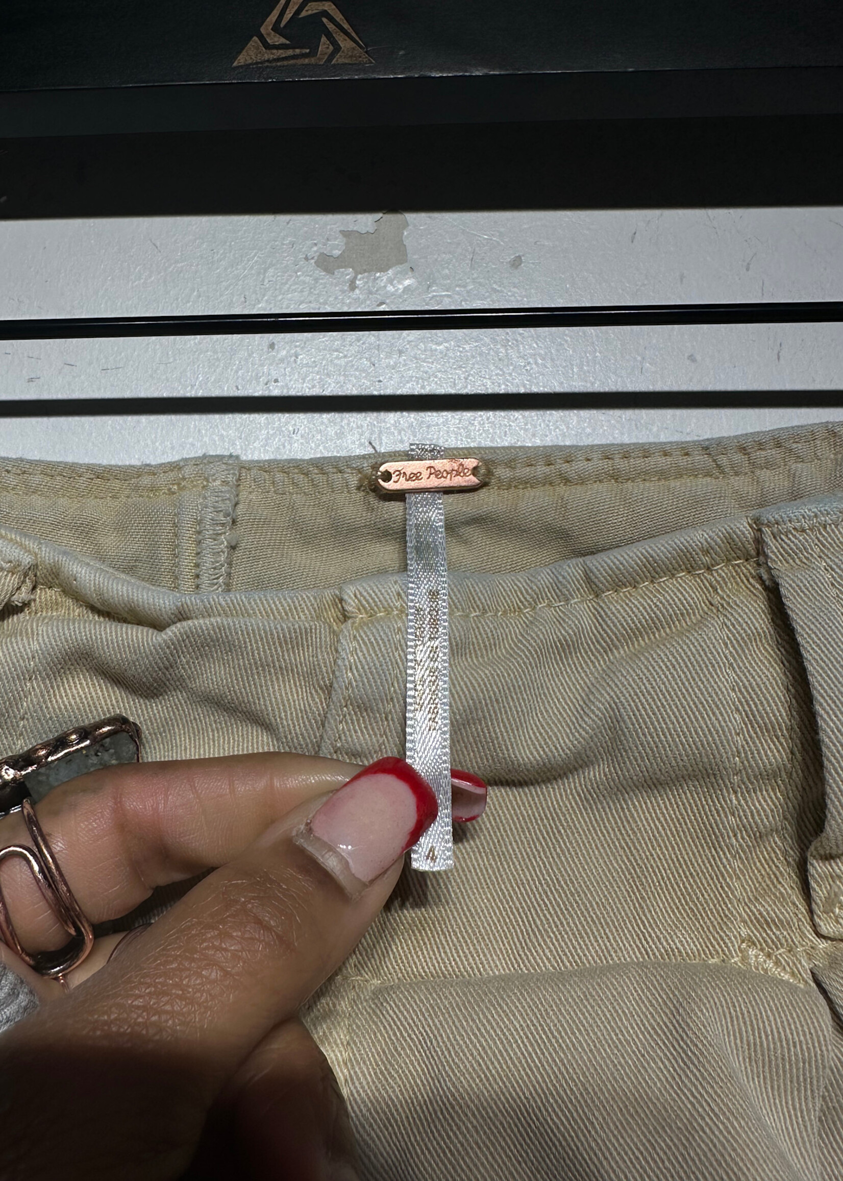 FREE PEOPLE BEIGE PLEATED MINI SKIRT 28