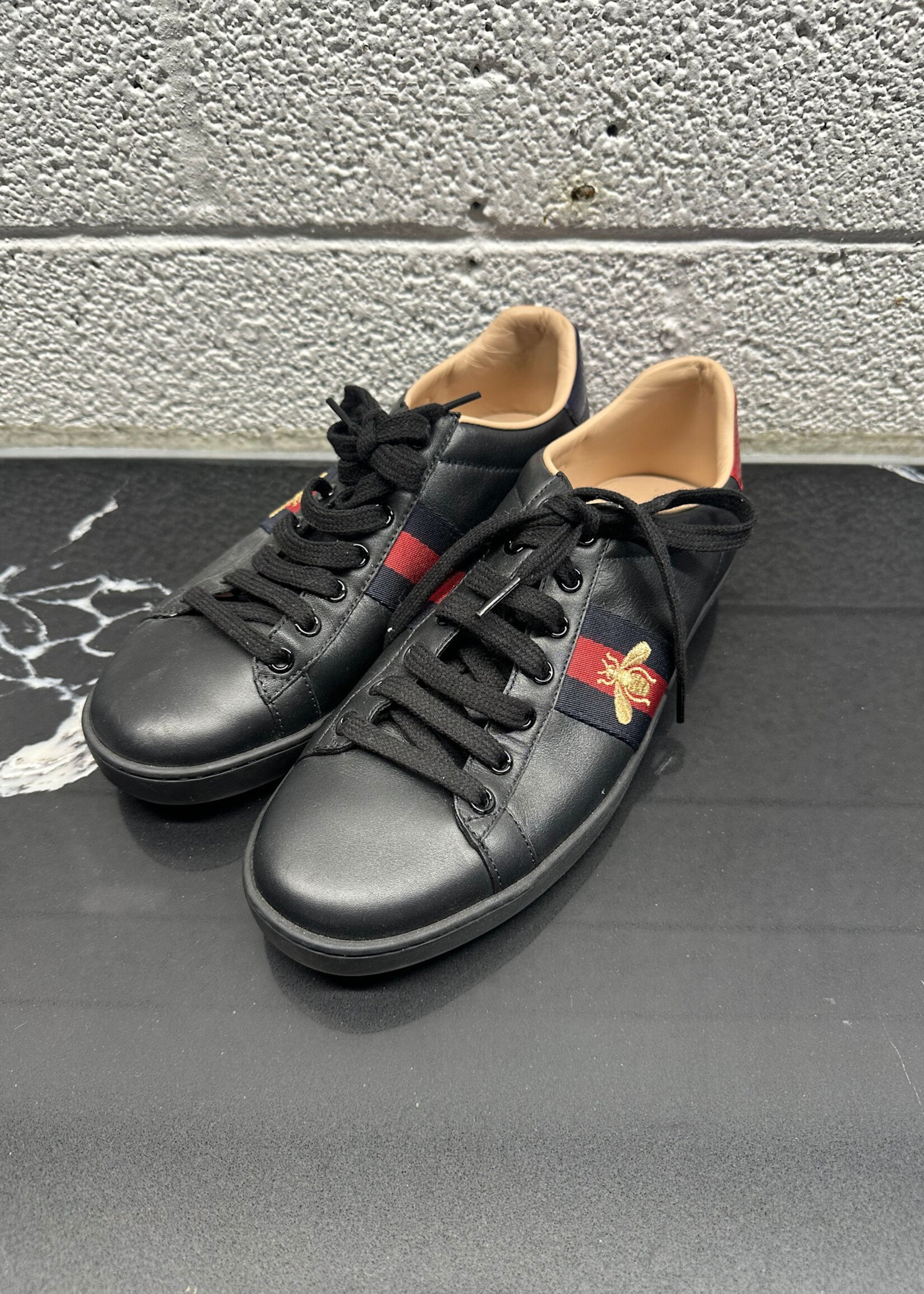 Gucci Ace Black Red Blue Sneakers 37/7