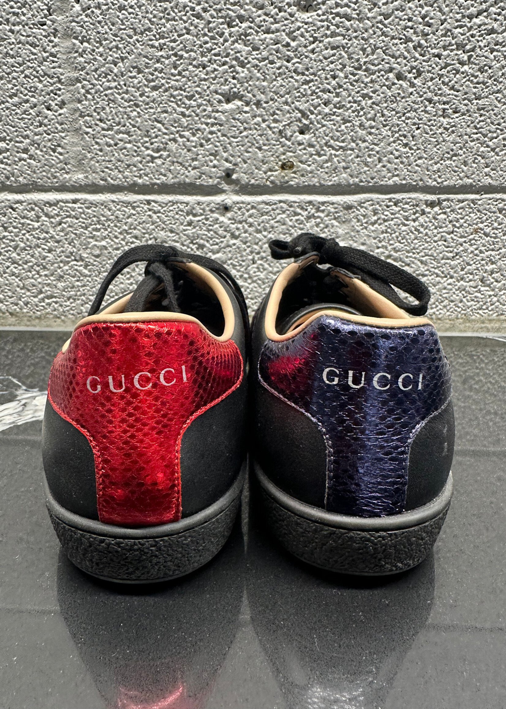 Gucci Ace Black Red Blue Sneakers 37/7