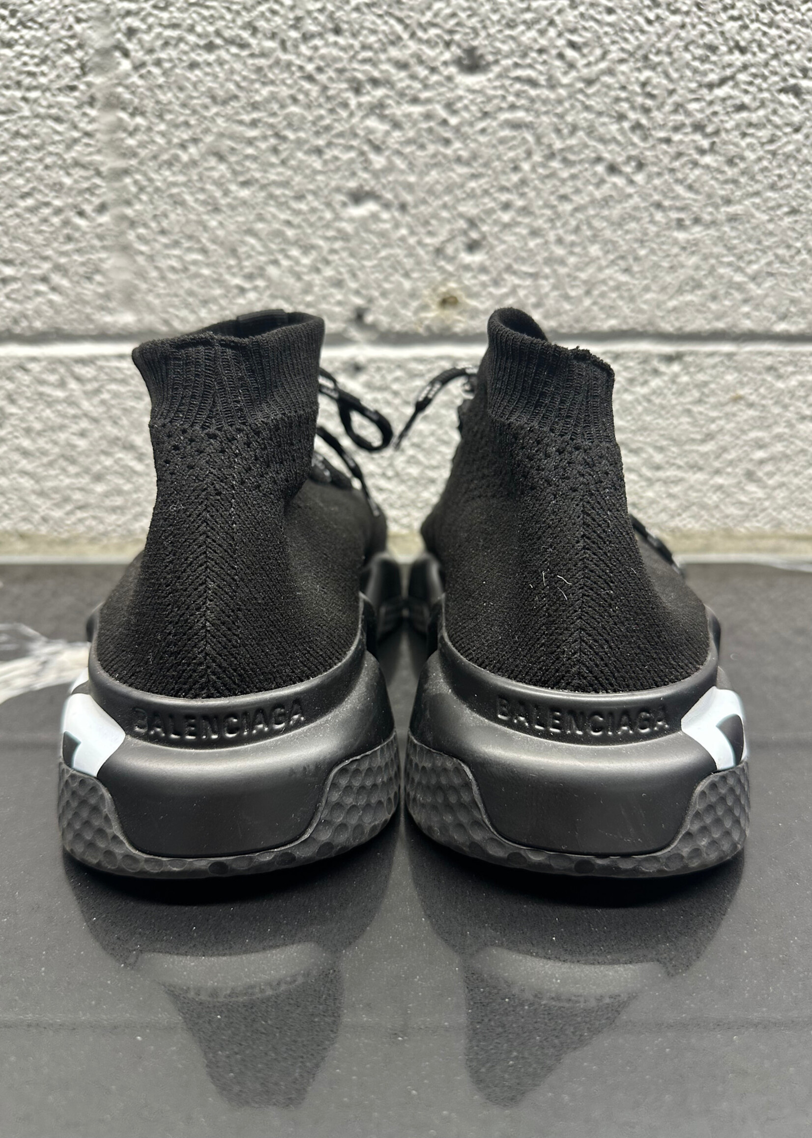 Balenciaga White Black Logo Sock Runner 37/7