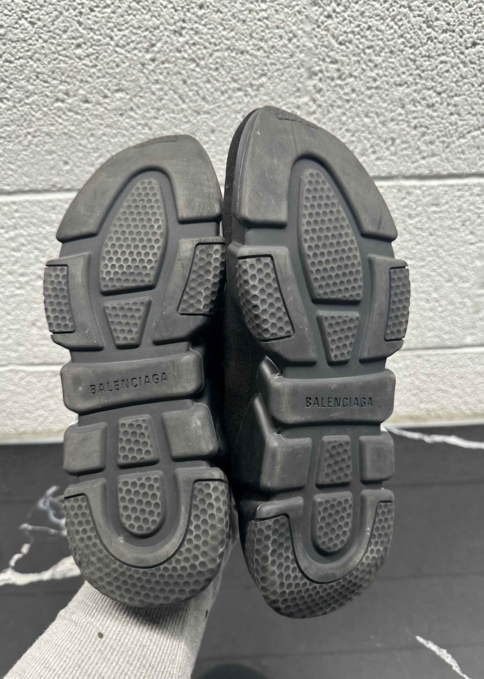 Balenciaga White Black Logo Sock Runner 37/7