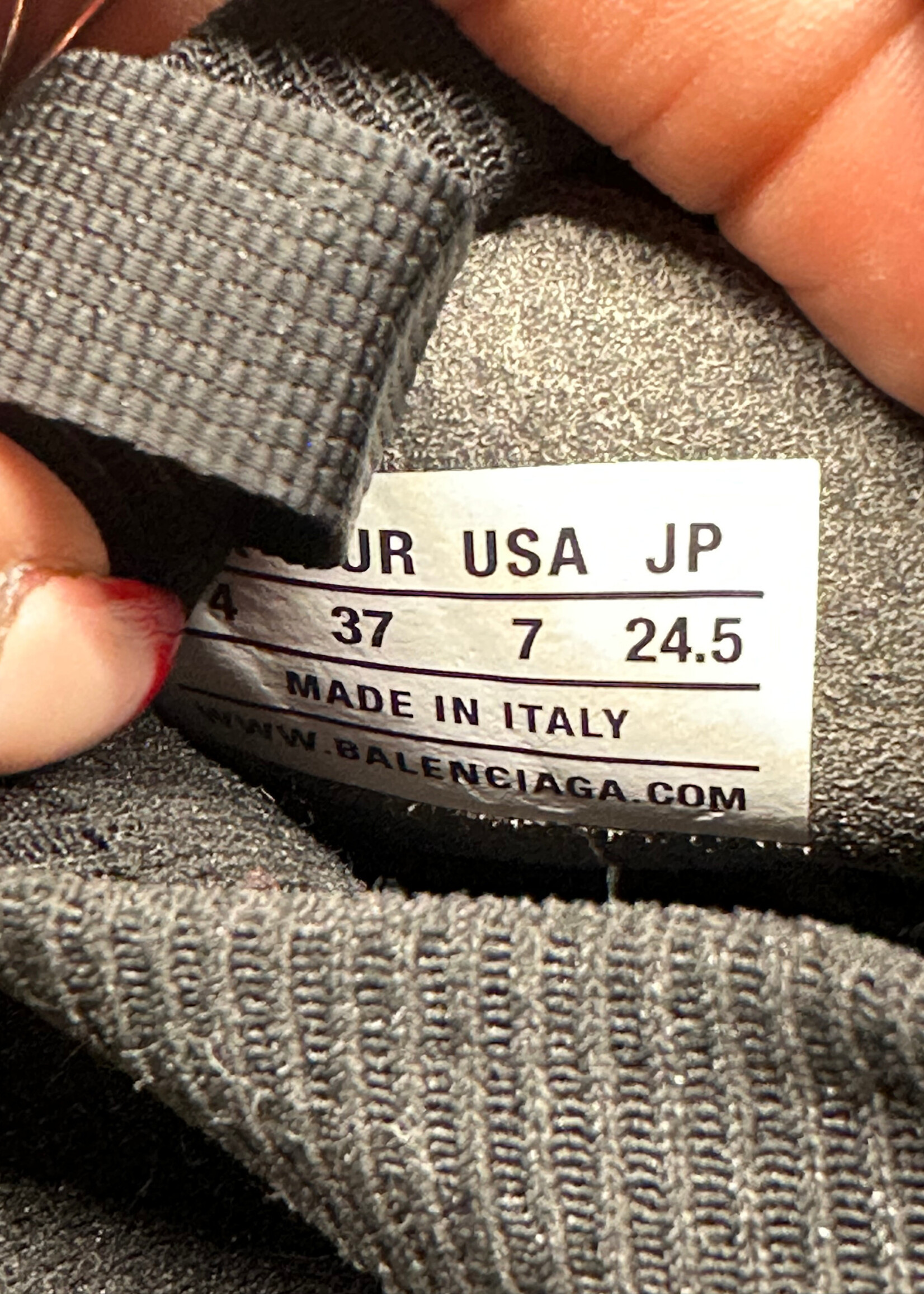 Balenciaga White Black Logo Sock Runner 37/7