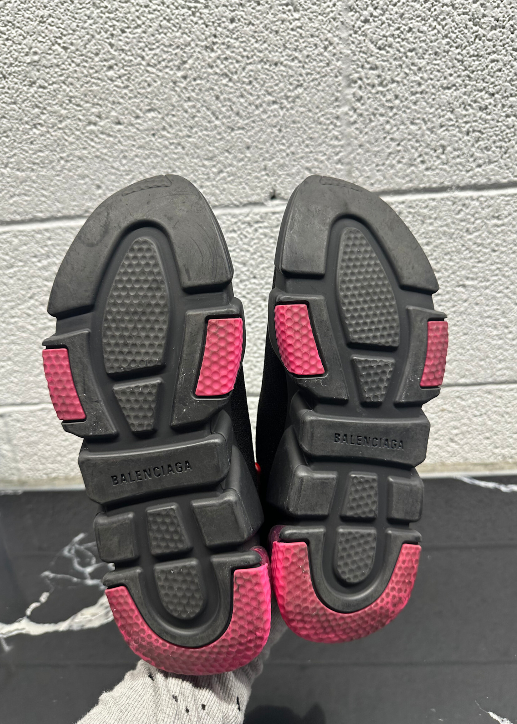 Balenciaga Pink Black Sock Runner 37/7