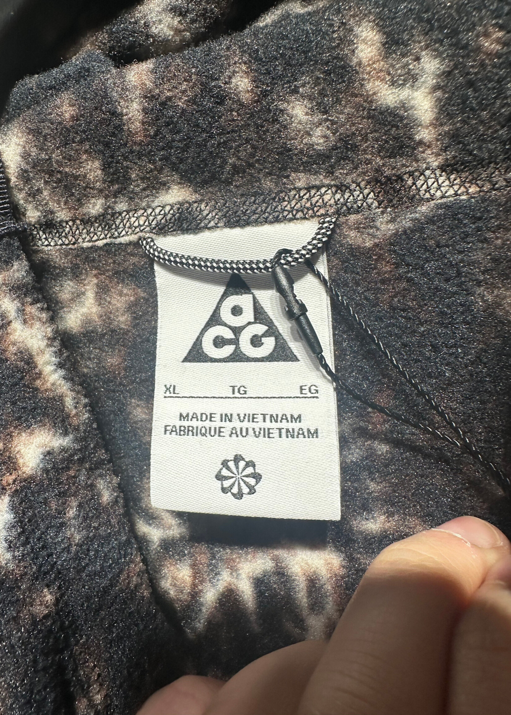 Nike ACG Brown Black Smock Neck Fleece XL