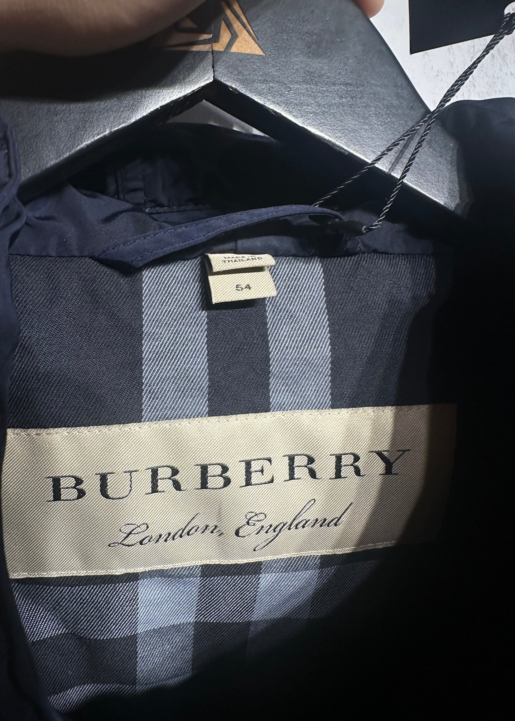 Burberry Navy Blue Hooded Windbreaker Masc XL