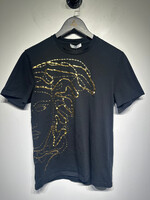 VERSACE BLACK GOLD ABSTRACT TEE M
