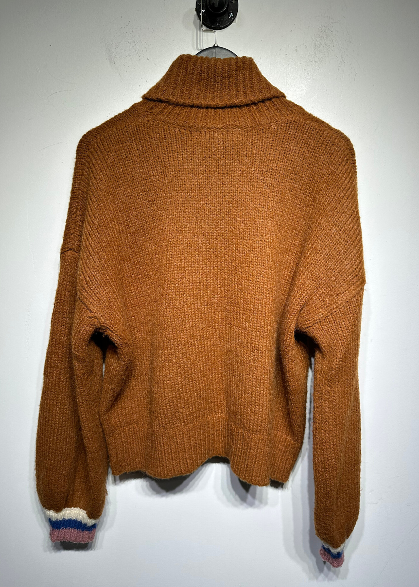 Ted Baker Orange Turtleneck Knit Sweater XL