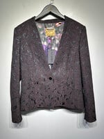Ted Baker Dark Brownish Red Lace Blazer Fem L