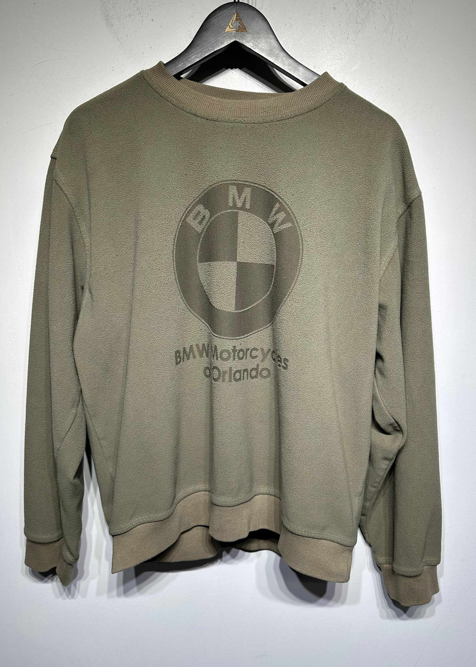 BMW Olive Green Fleece Sweater L