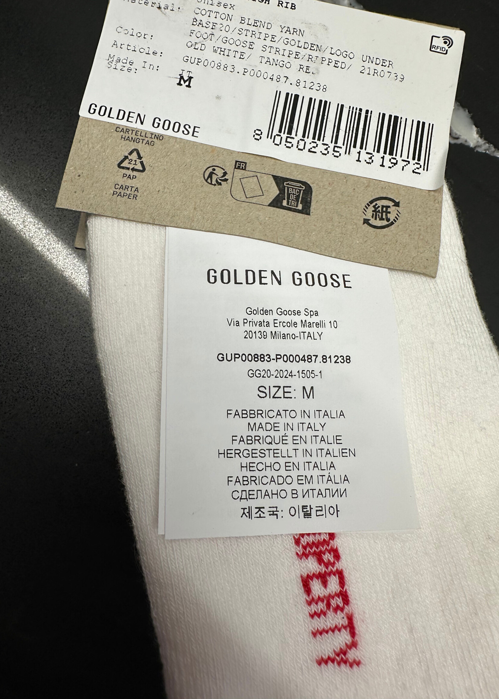 Golden Goose NWT White Socks