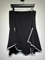 Privy Black White Trim Bell Sleeve Dress S