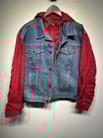 Arizona Red Nylon Hybrid Jean Jacket M