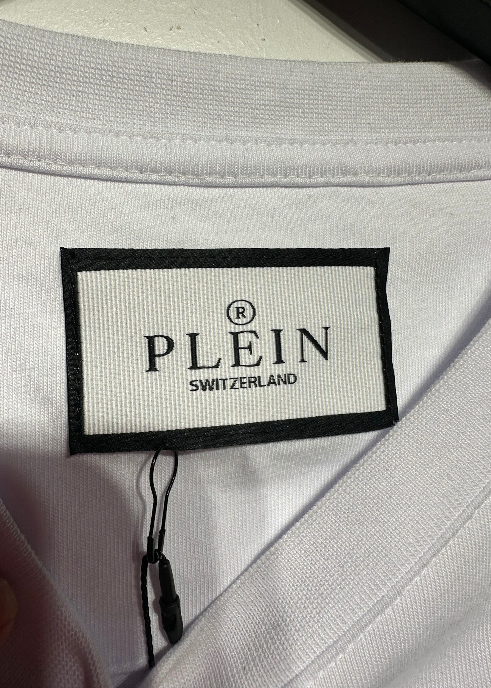 Phillip Plein NWT White Rhinestone Skull Tee L