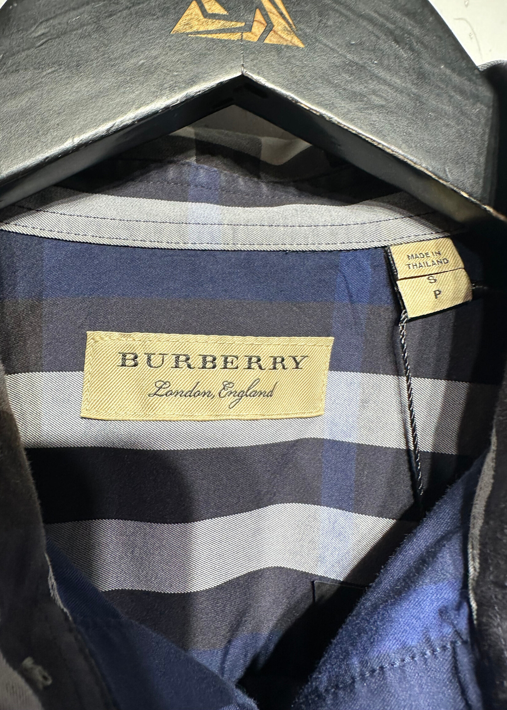 Burberry Dark Blue Large Nova Check LS BU S