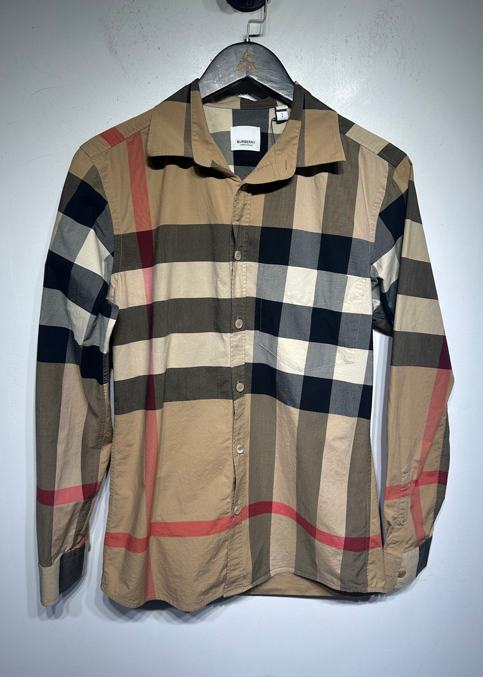 Burberry Check Pattern LS BU As Is  Masc S
