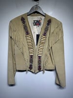Tony Lama Suede Tan Fringe Jacket M/8