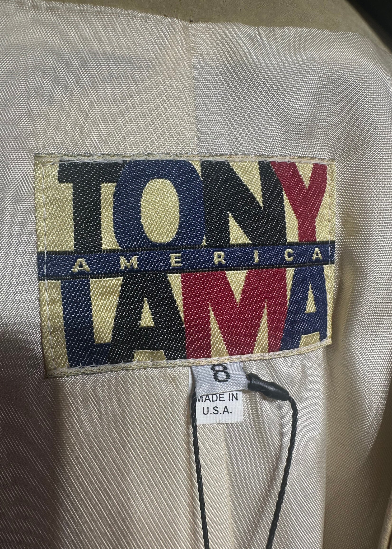 Tony Lama Suede Tan Fringe Jacket M/8