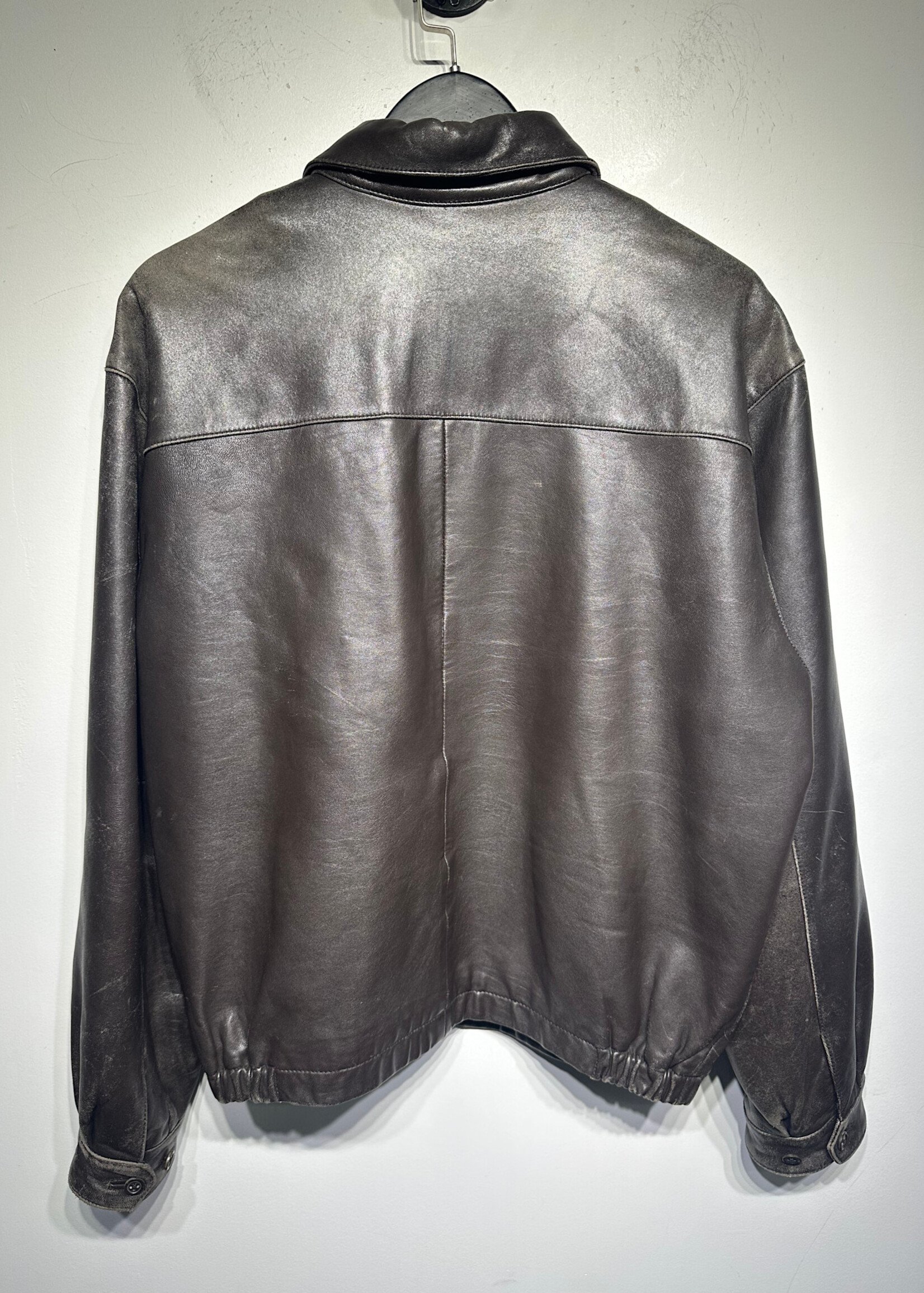 Golden Bear Vintage Brown Faded Leather Jacket M