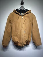 Carhartt Tan Quilted Lined Hooded Jacket M/L AS IS