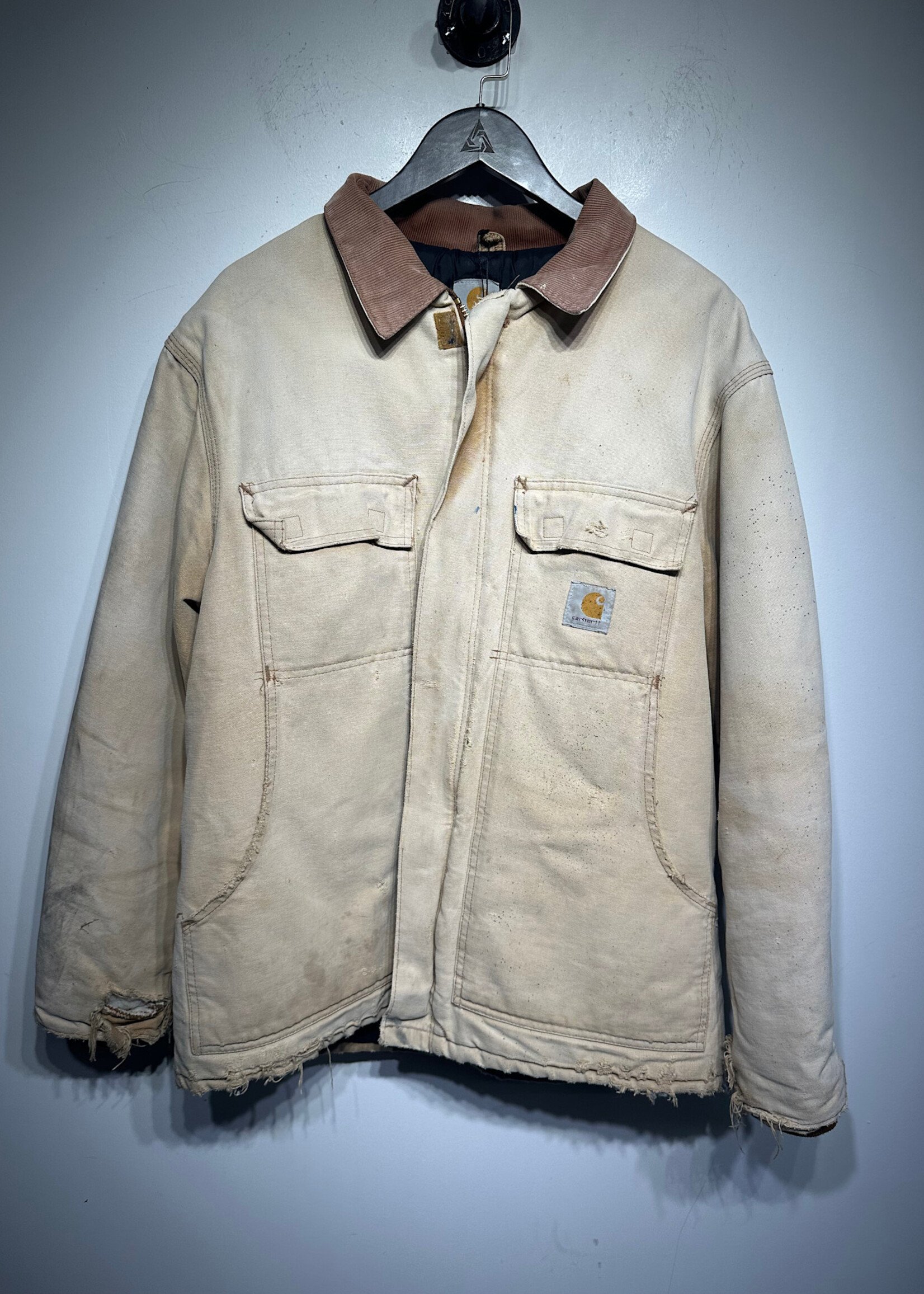 Carhartt Vintage Sun Faded Distress Jacket As Is XL