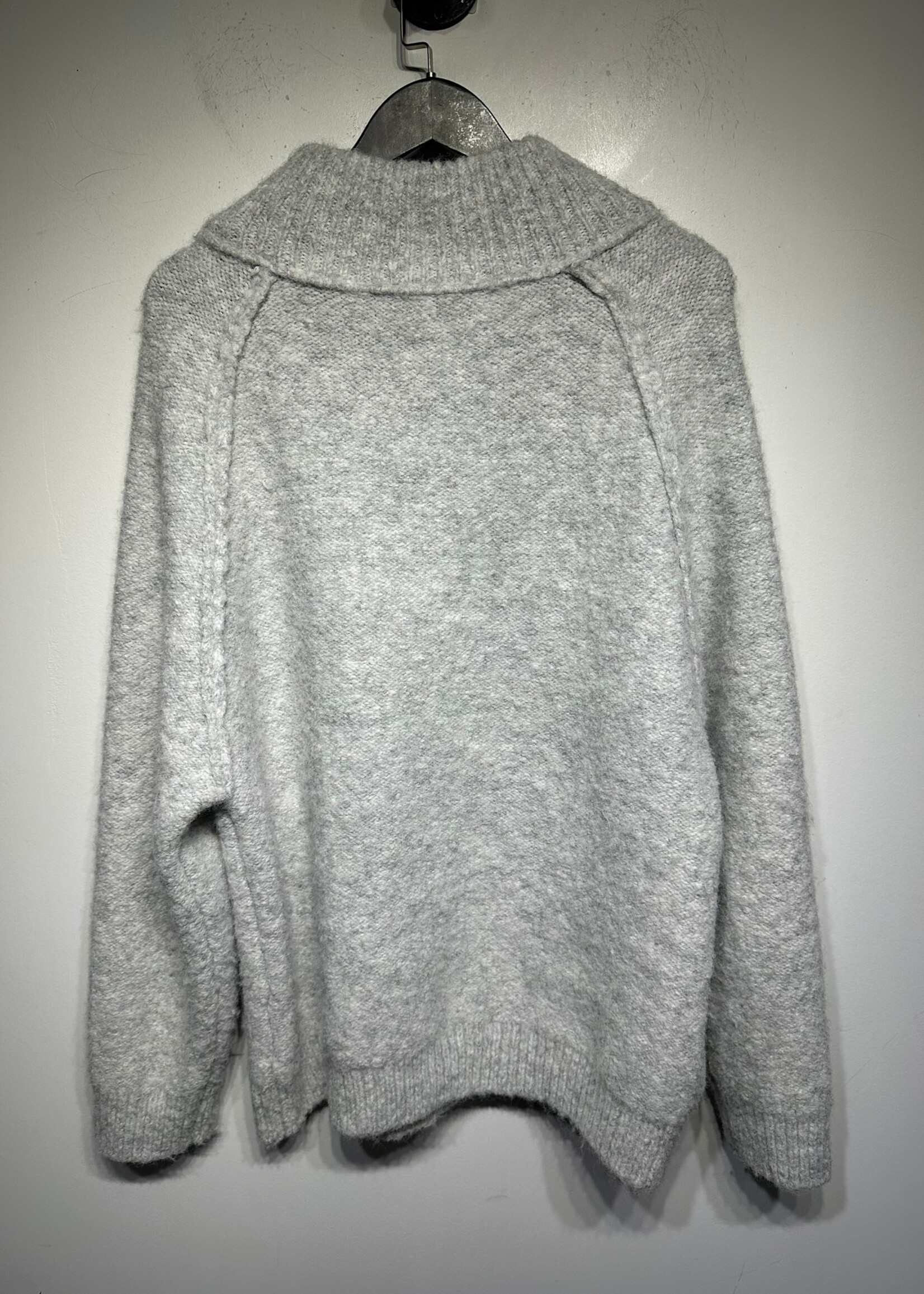 Explore Grey Patch 1/4 Zip Sweatshirt Masc L