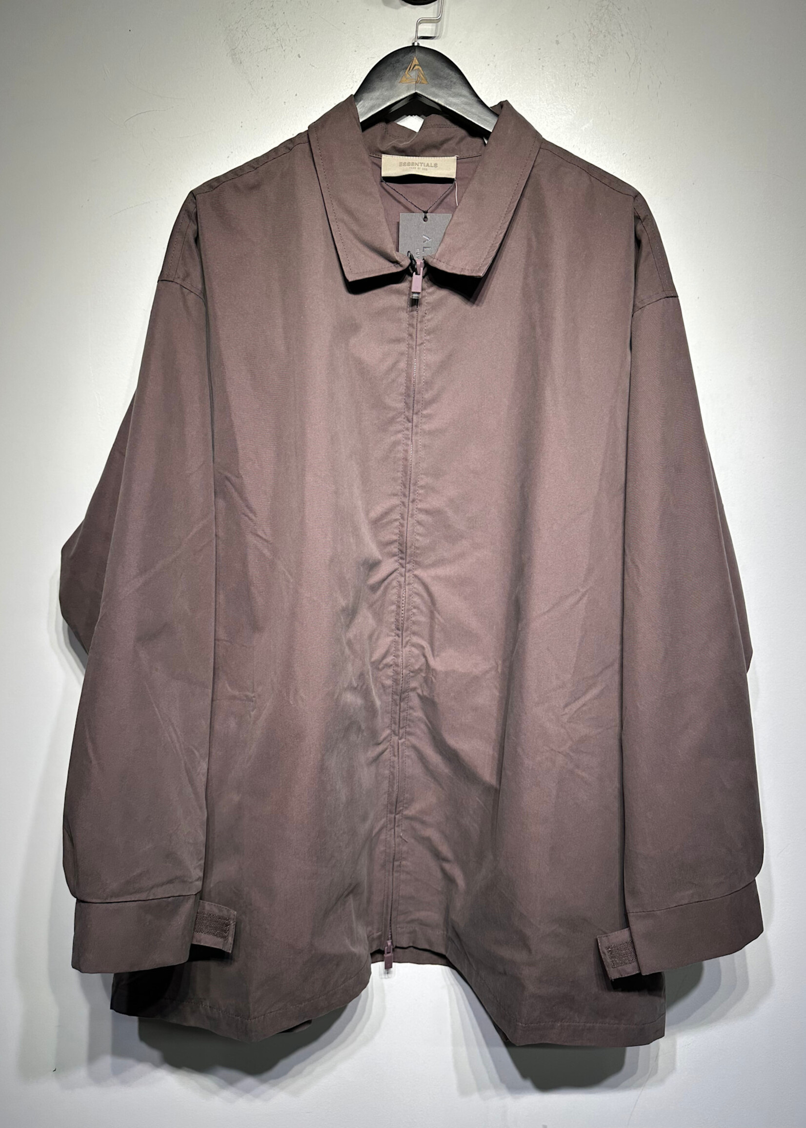 NWT Fog Essentials Brown Zip Up Coaches Jacket L