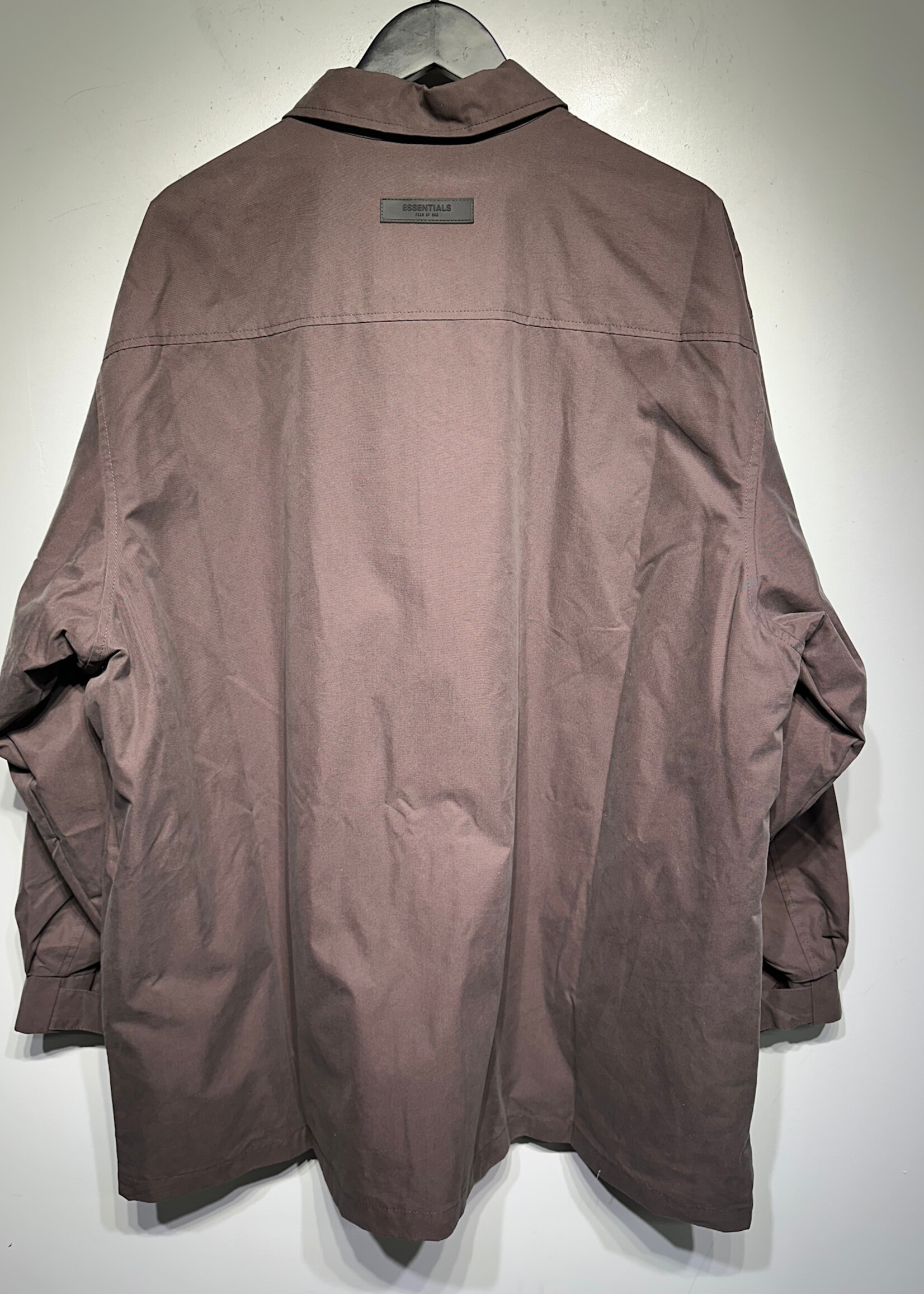 NWT Fog Essentials Brown Zip Up Coaches Jacket L