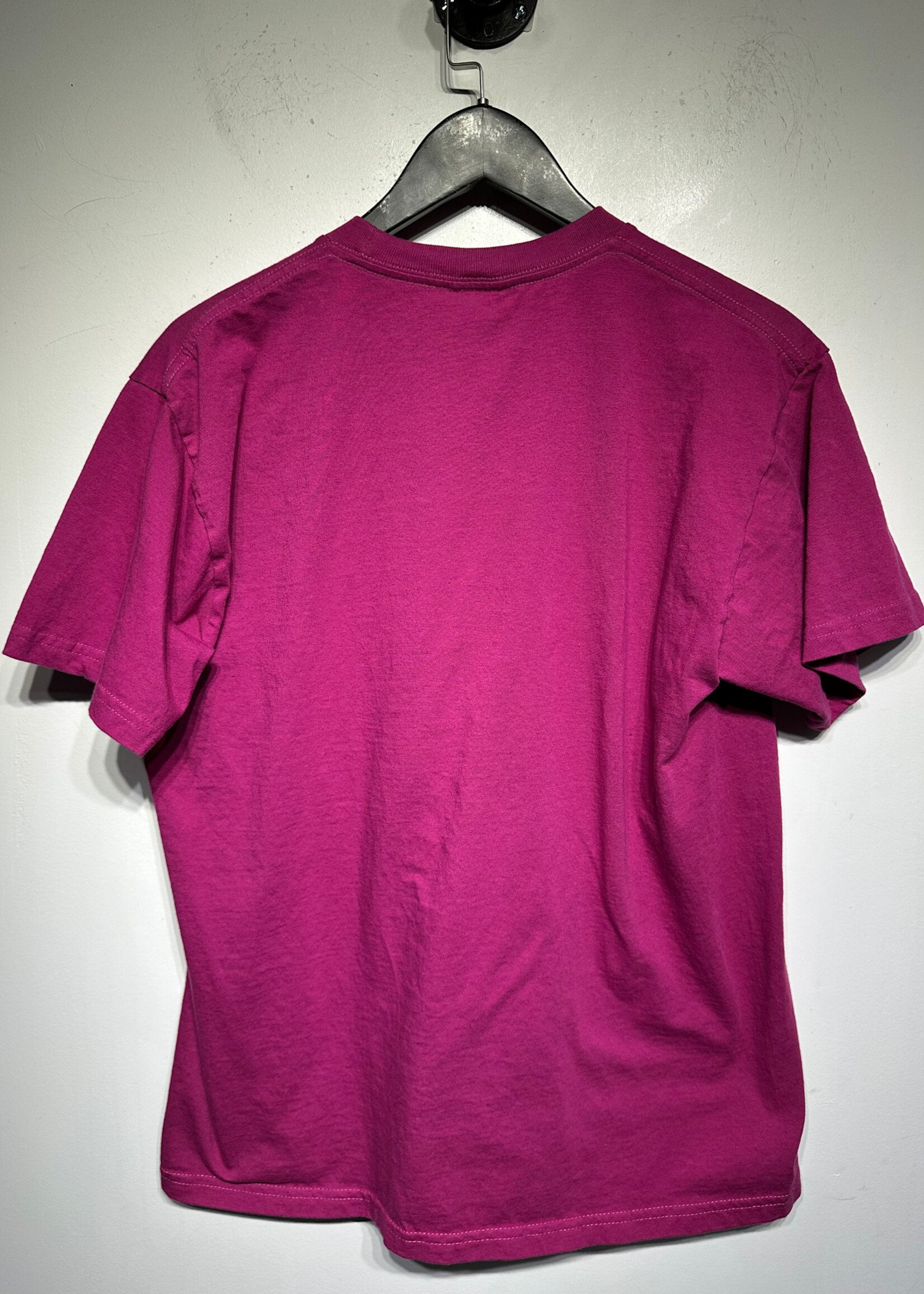 Supreme Magenta Embroidered Logo Tee L
