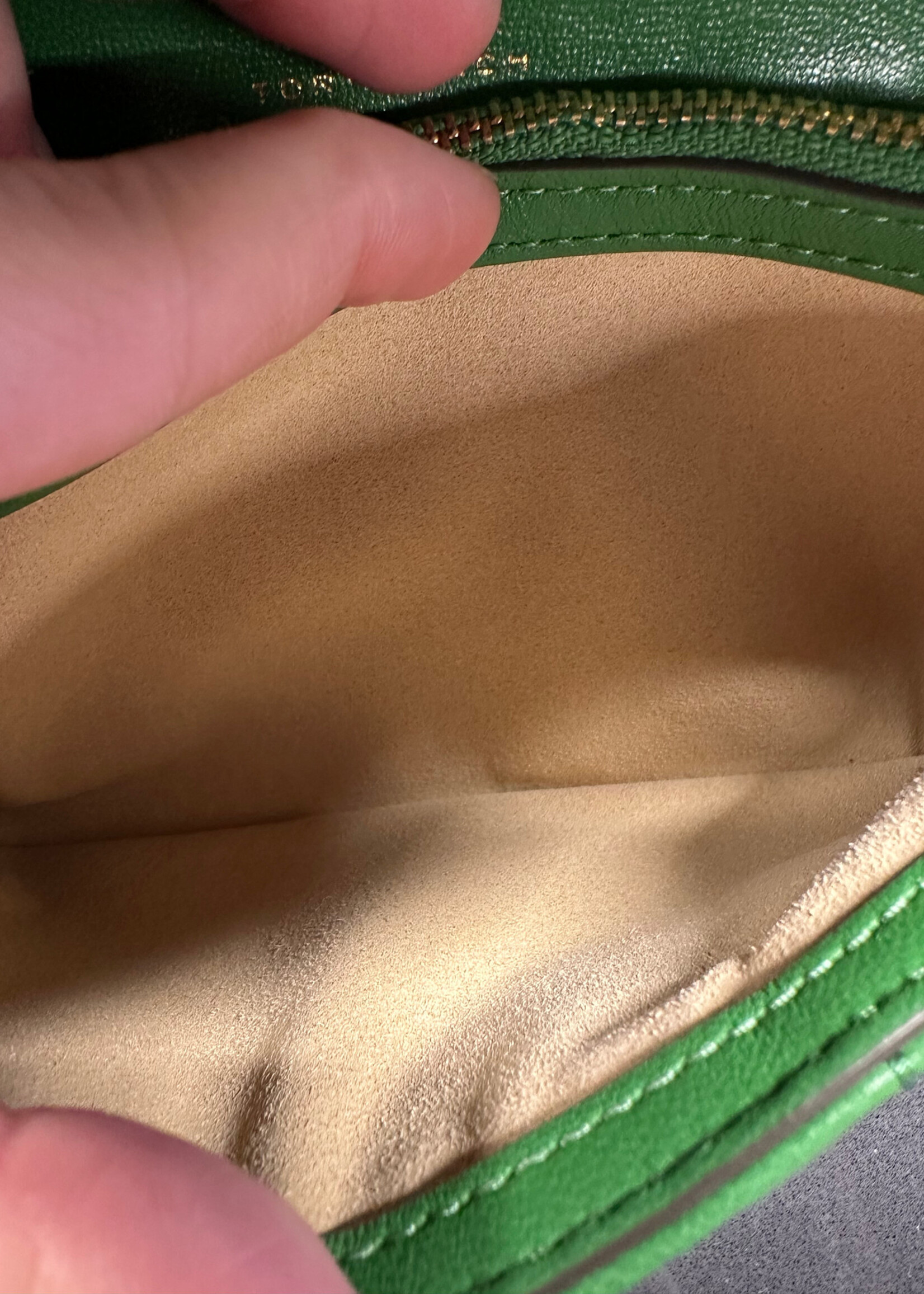 Tory Burch Kira Quilted Satchel in Daphne Green