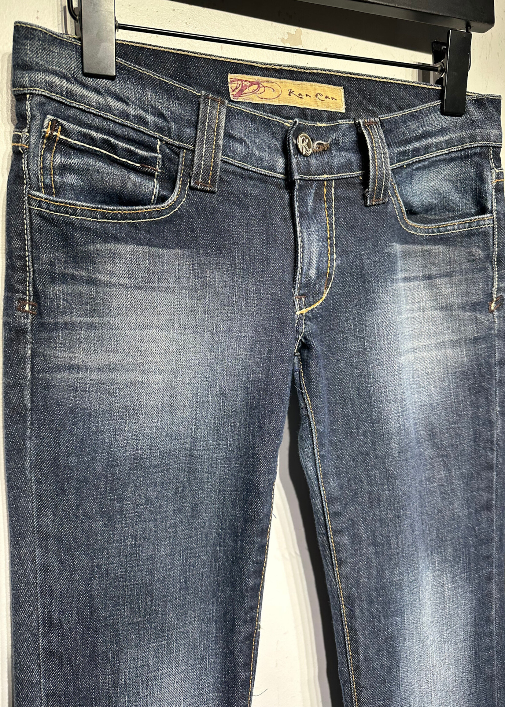 KAN CAN MIDWASH LOWRISE FLARED JEANS 24