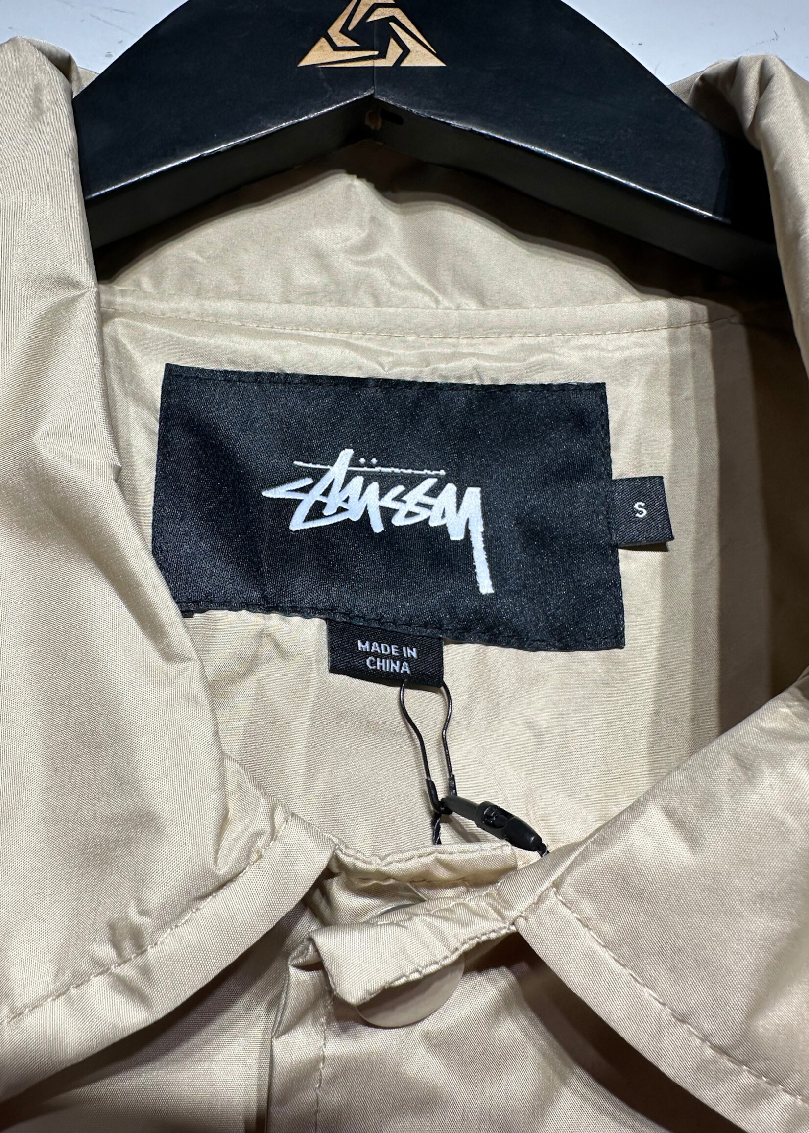 NWT STUSSY BEIGE NYLON JACKET FEM S