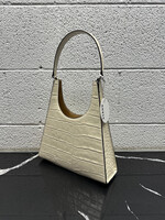 NWT STAUD WHITE CROC HANDBAG OS