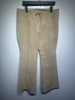 Arizona Jeans Vintage Tan Lace Suede Pants Fem 33