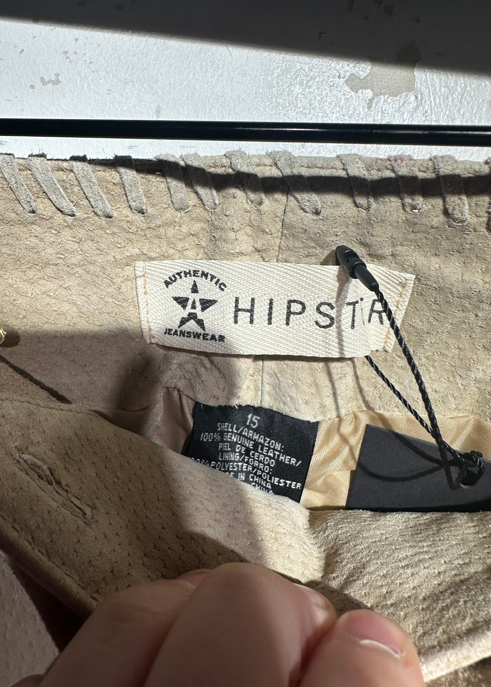 Arizona Jeans Vintage Tan Lace Suede Pants Fem 33