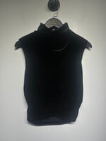 Allsaints Black Velour Asymmetrical Top M/L