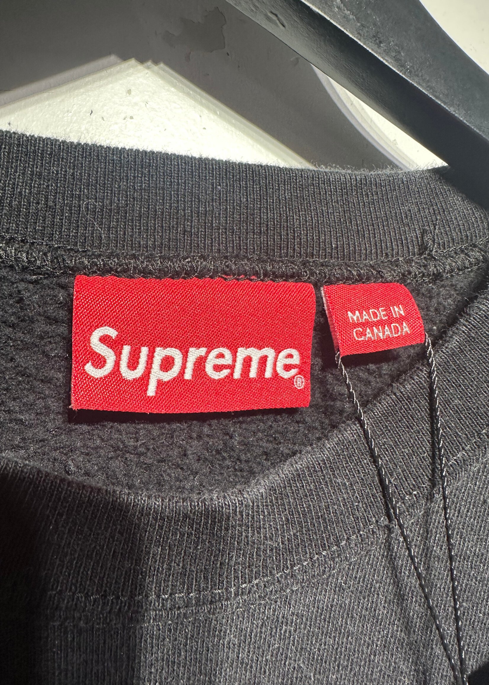 Supreme Black Crew Sweater XL
