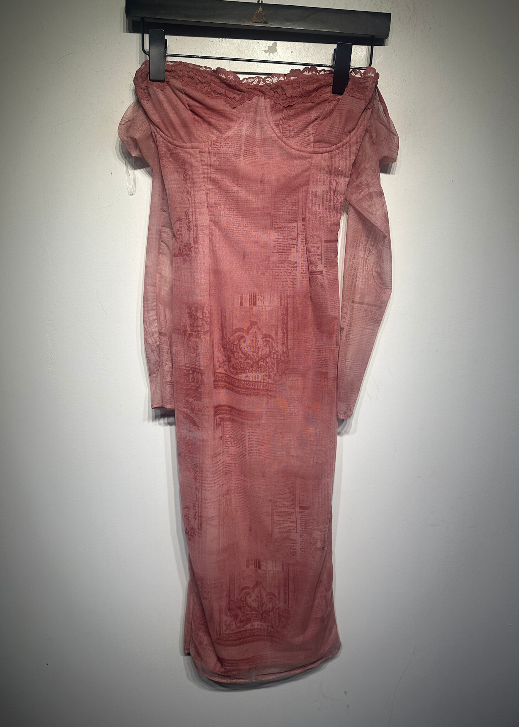 House of CB Seraphina Grape Print Dress XS