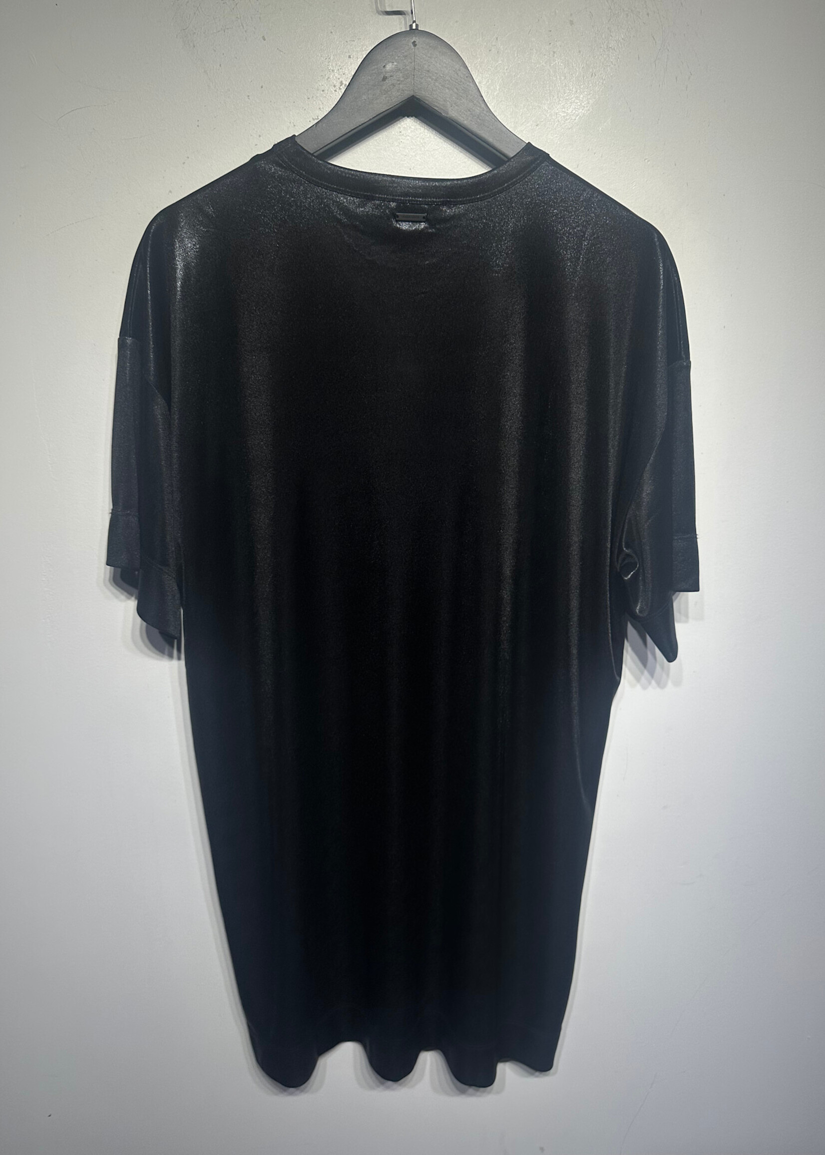 Allsaints Black Shimmer T-Shirt Dress M