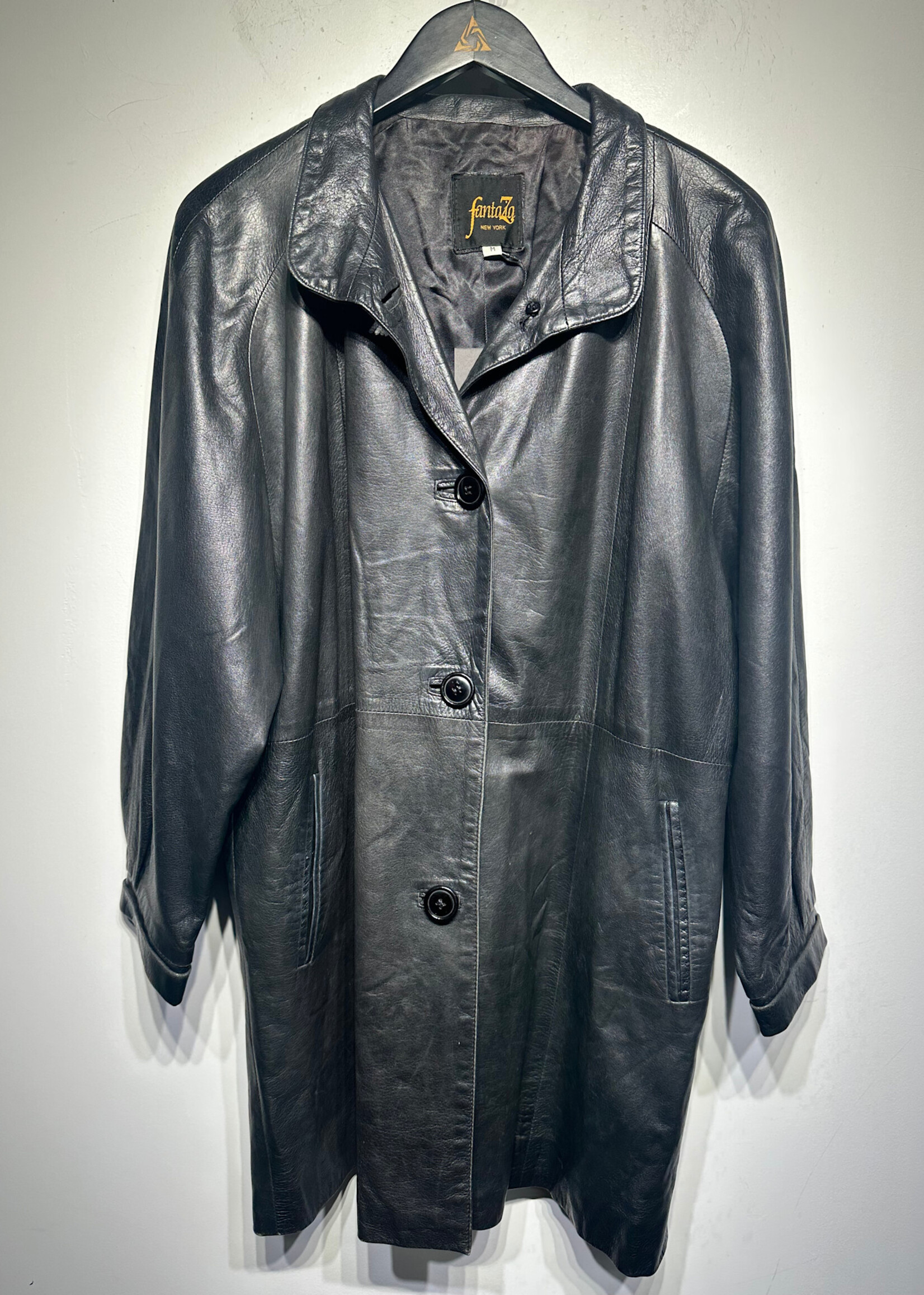 Fantazia Black Leather Jacket M