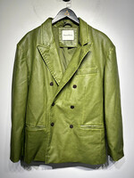 House of Sunny Green Faux Leather Blazer M/L