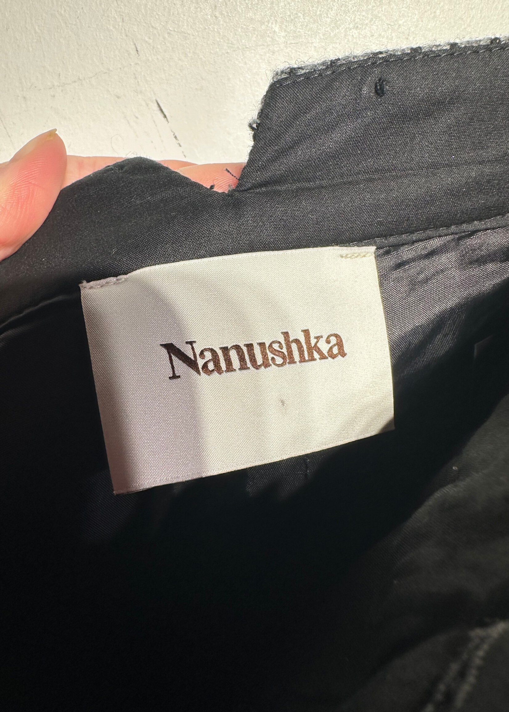 NANUSHKA BLACK HOUNSTOOTH PANTS 25
